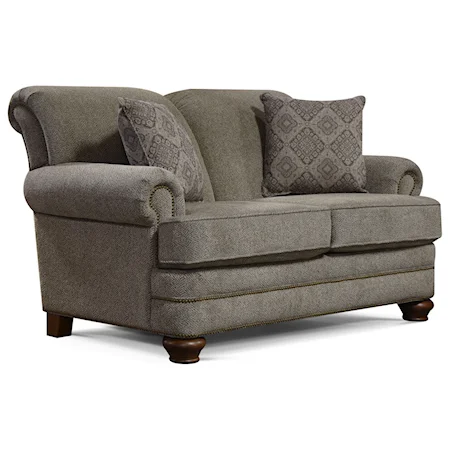 Loveseat with Nailhead Trim